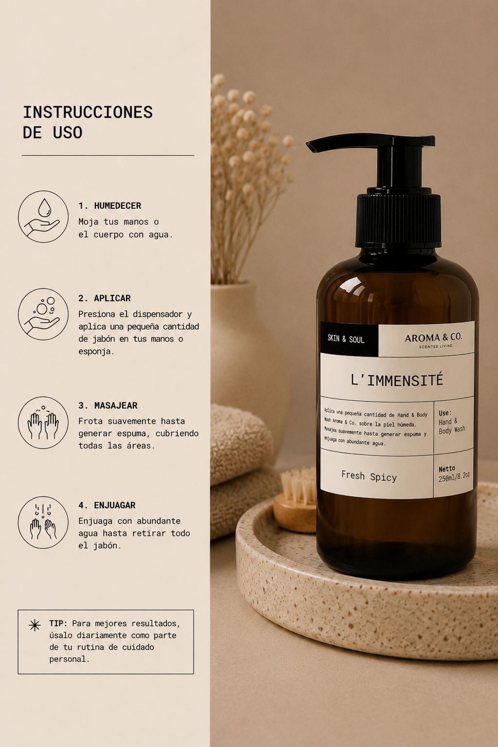 L Immensite — Jabón Líquido de Lujo 250 ml