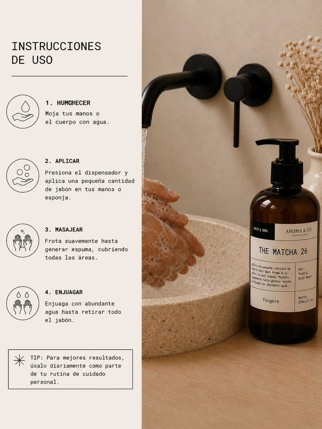 The Matcha 26 — Jabón Líquido de Lujo 250 ml