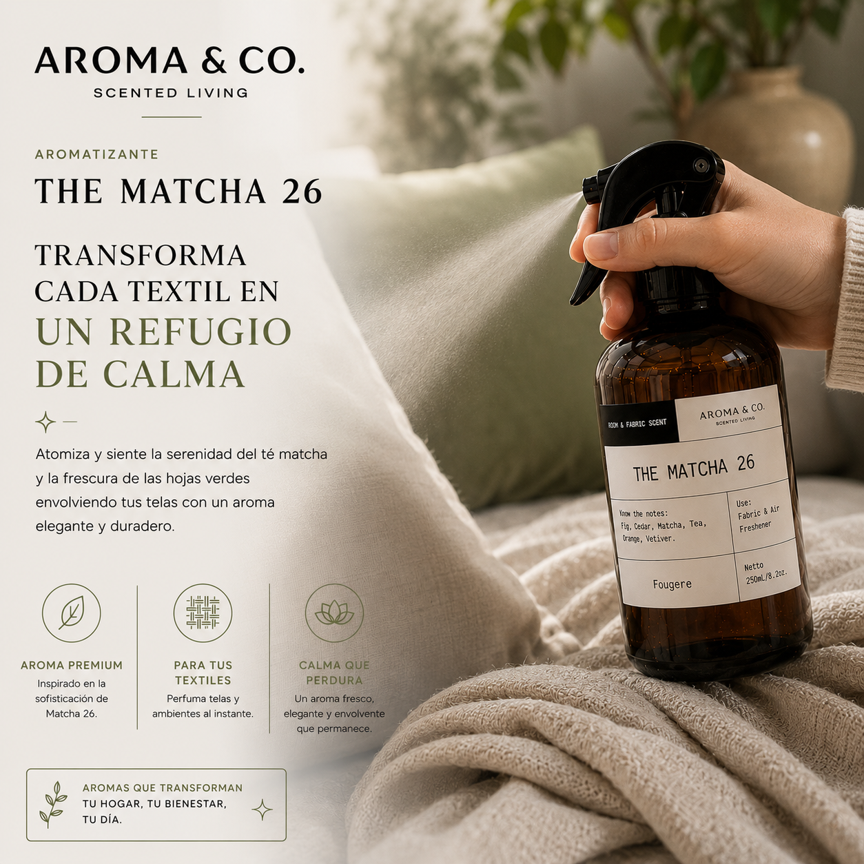 Aroma & Co. Home Spray The Matcha 26 | 250 ml