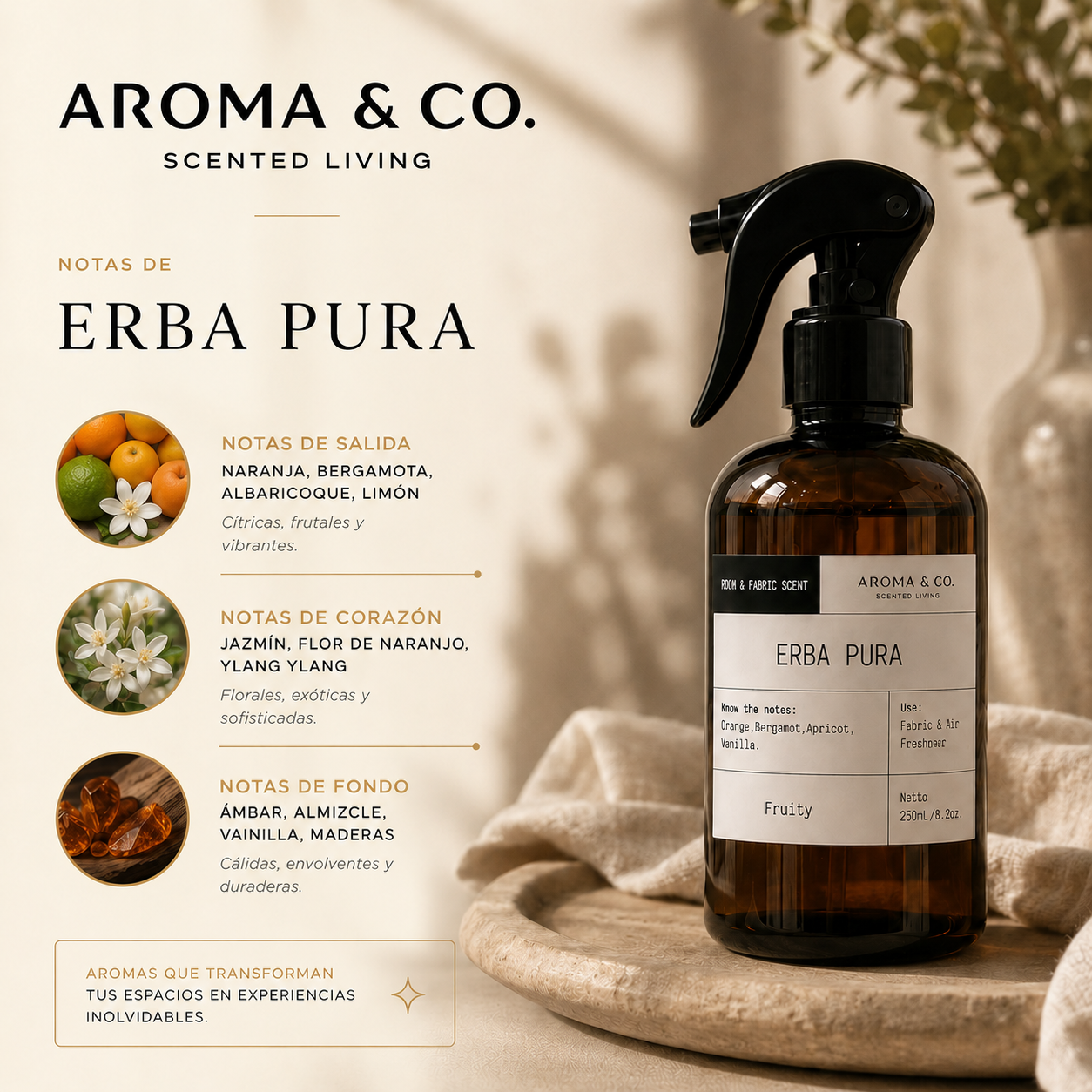 Aroma & Co. Home Spray Erba Pura | 250 ml