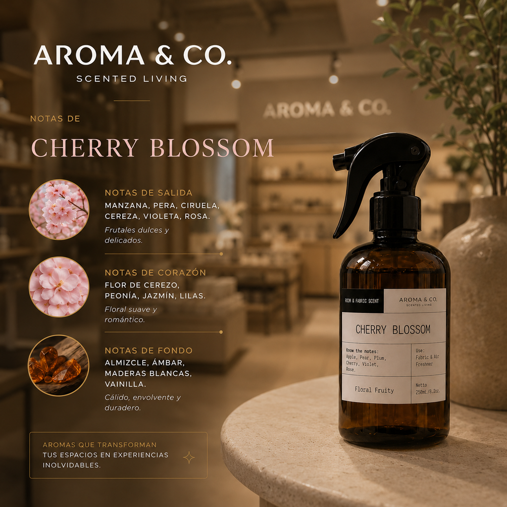 Aroma & Co. Home Spray Cherry Blossom(Tienda Muy Mucho) | 250 ml
