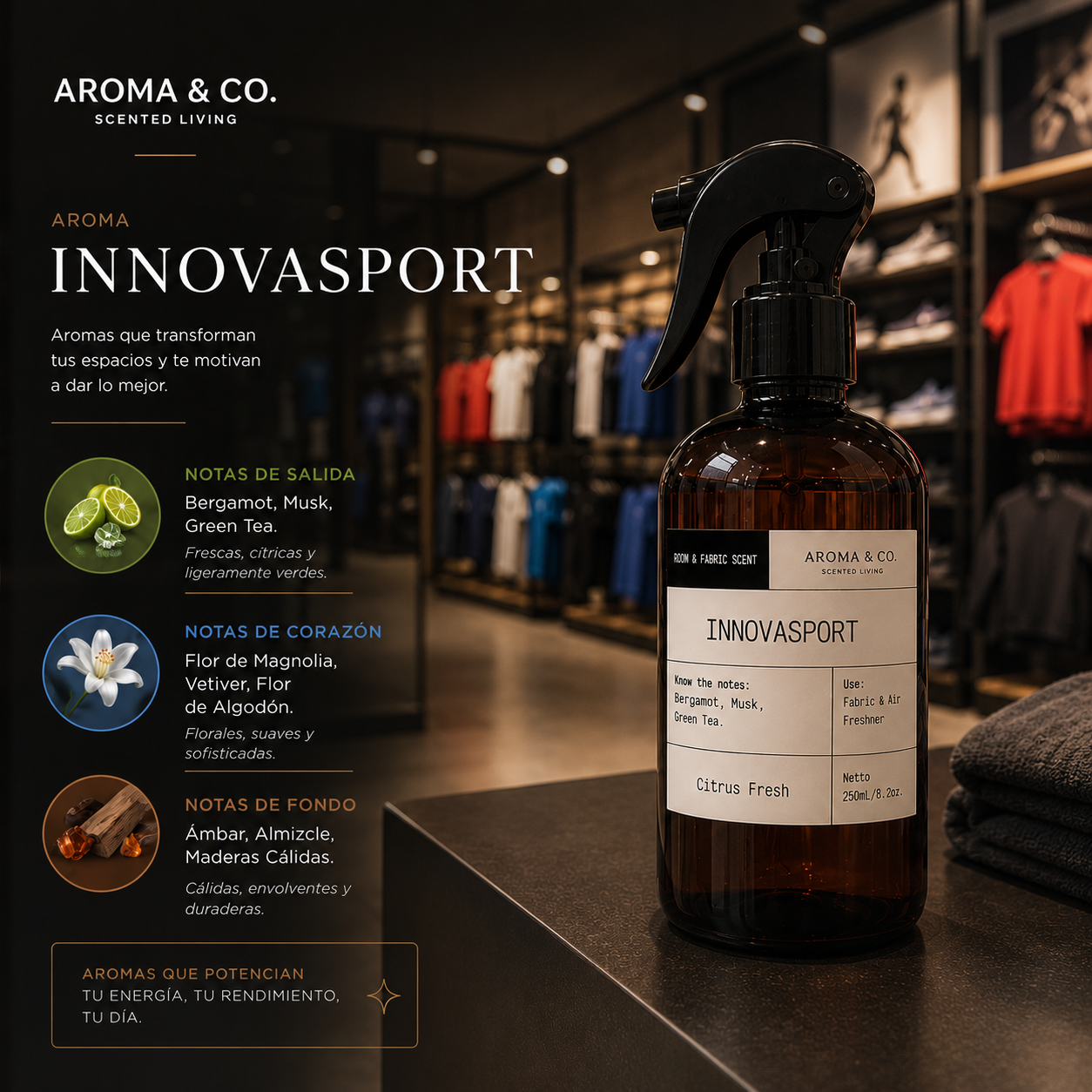 Aroma & Co. Home Spray Innovasport | 250 ml