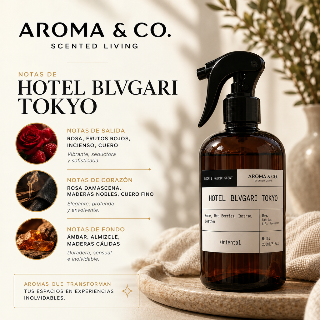 Aroma & Co. Home Spray Hotel BVGLARI Tokyo | 250 ml