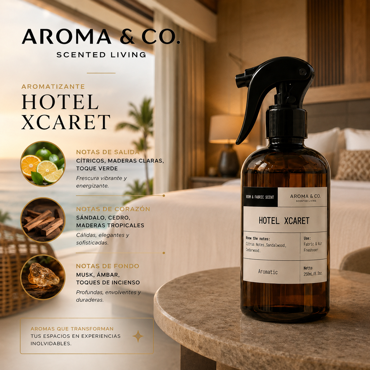 Aroma & Co. Home Spray Hotel Xcaret | 250 ml