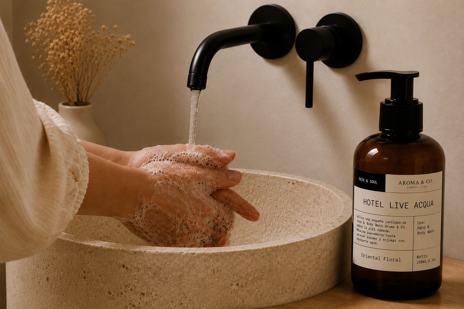 Hotel Live Acqua— Jabón Líquido de Lujo 250 ml