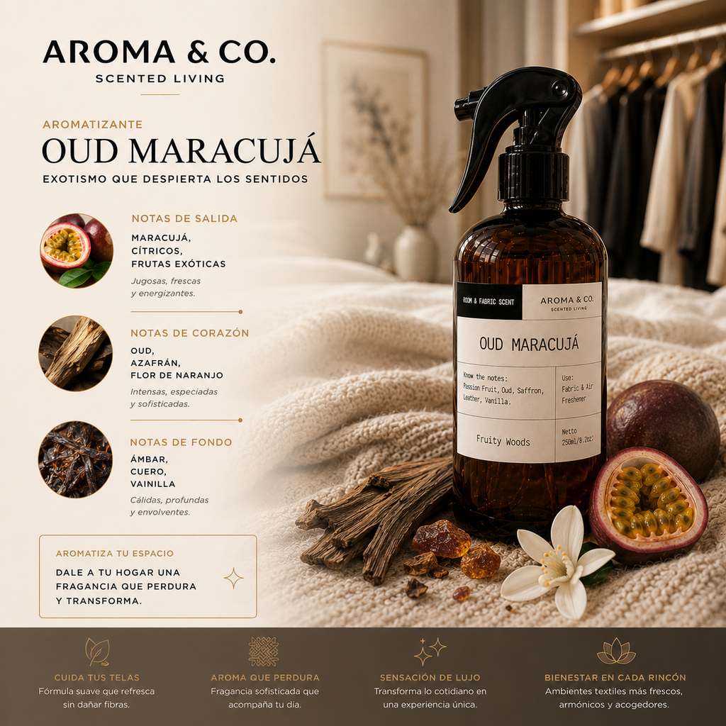 Aroma & Co. Home Spray Oud Maracujá | 250 ml
