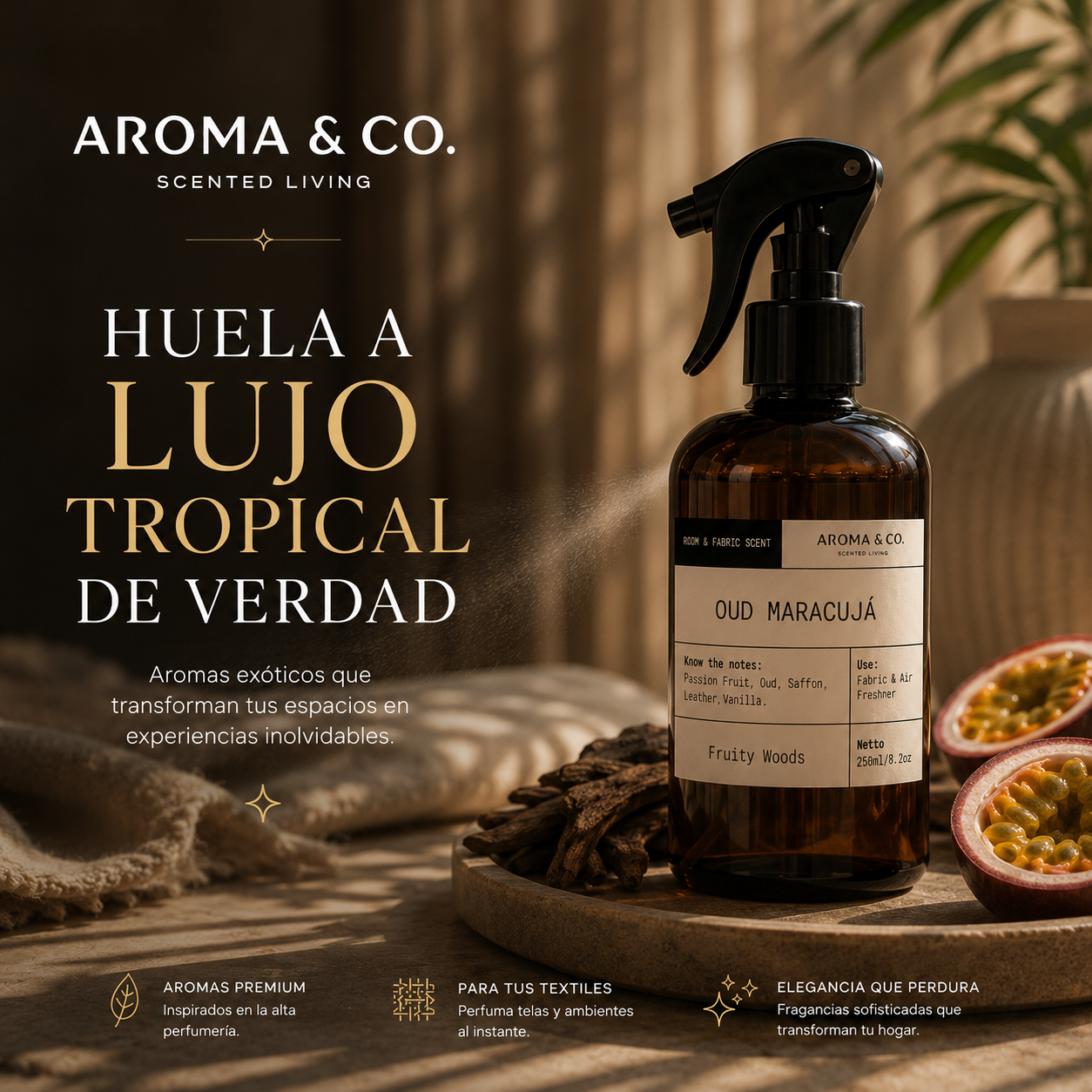 Aroma & Co. Home Spray Oud Maracujá | 250 ml