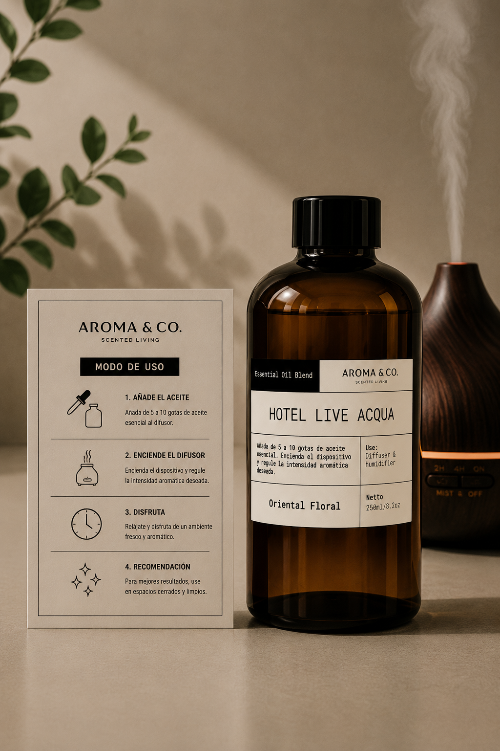 Fragrance & Essential Oil Blend para Hotel Live Acqua 250ml