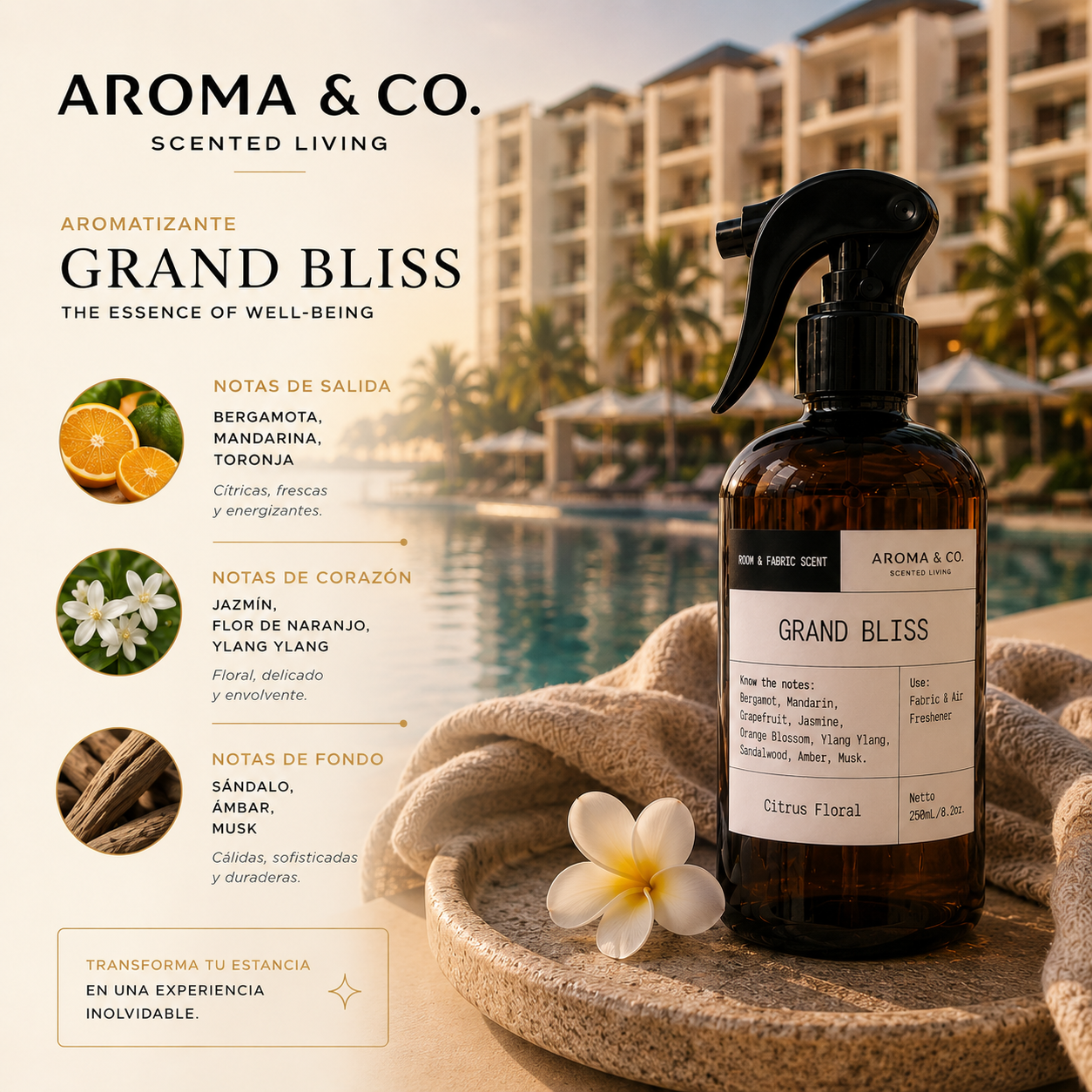 Aroma & Co. Home Spray Hotel Grand Bliss | 250 ml