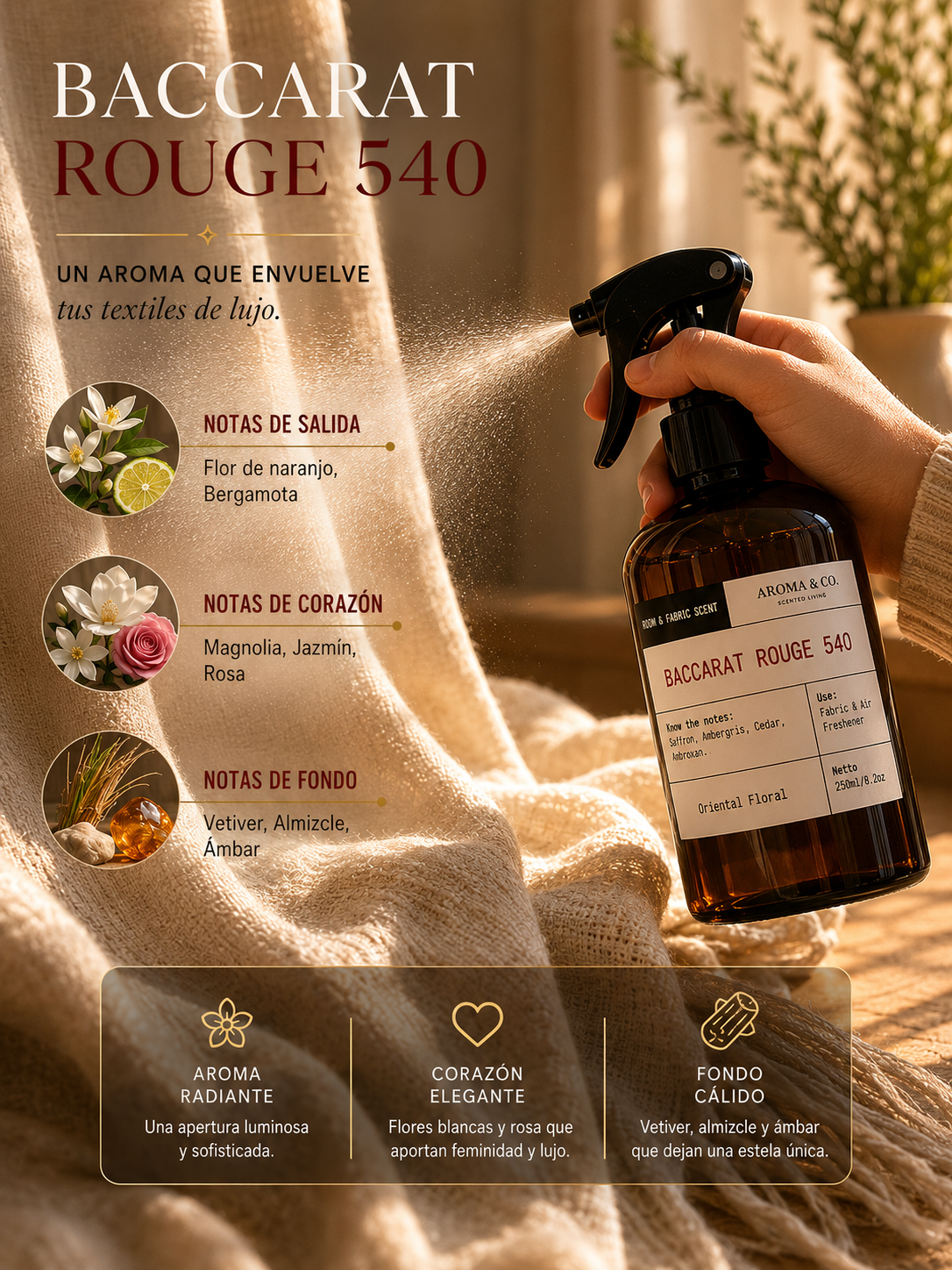 Aroma & Co. Home Spray Baccarat Rouge 540| 250 ml