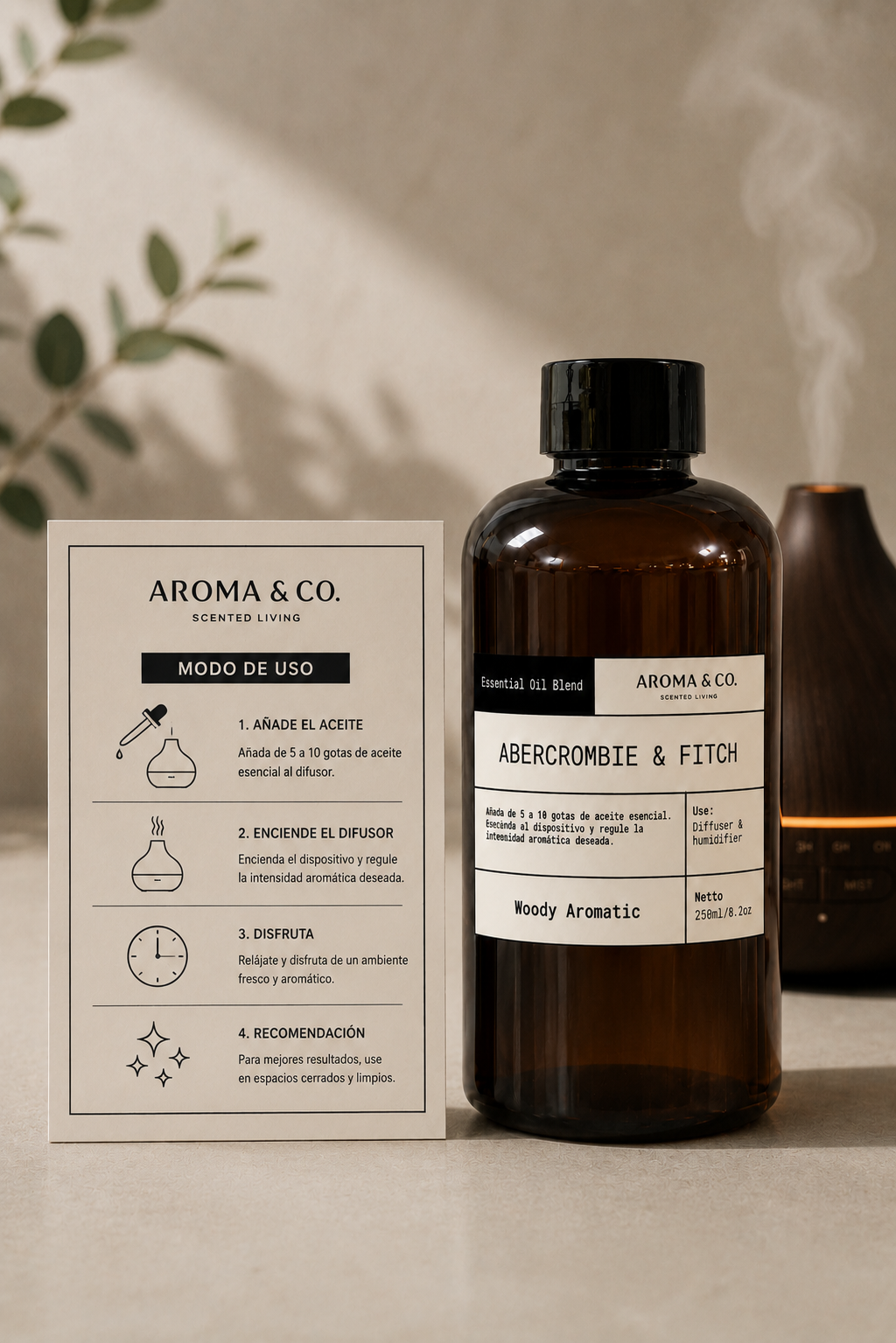Fragrance & Essential Oil Blend para Difusor ABERCROMBIE & FITCH de 250ml
