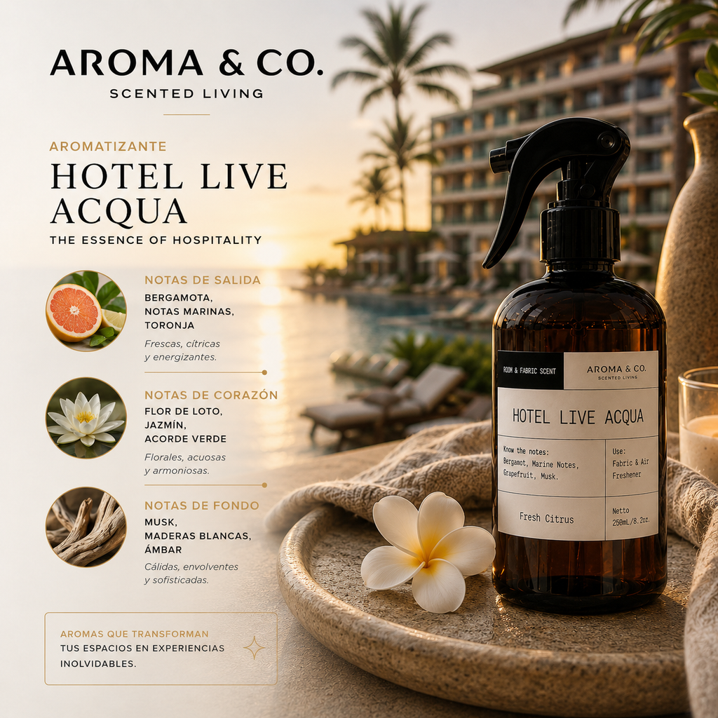 Aroma & Co. Home Spray Hotel Live Acqua de 250ml