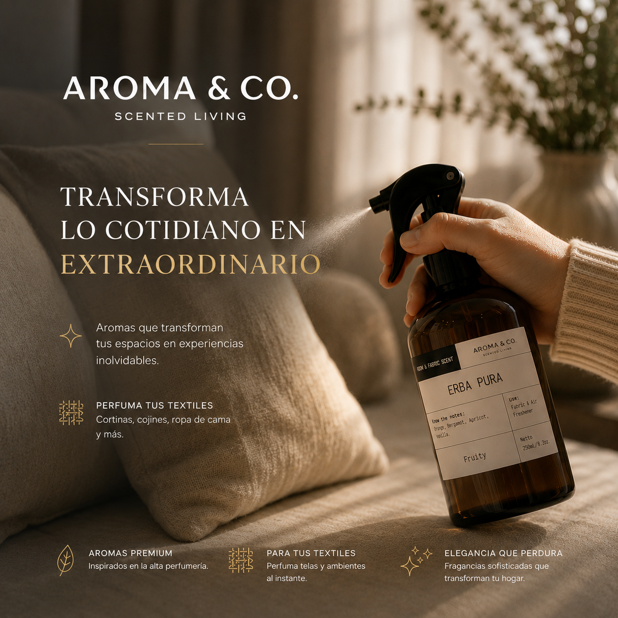 Aroma & Co. Home Spray Erba Pura | 250 ml