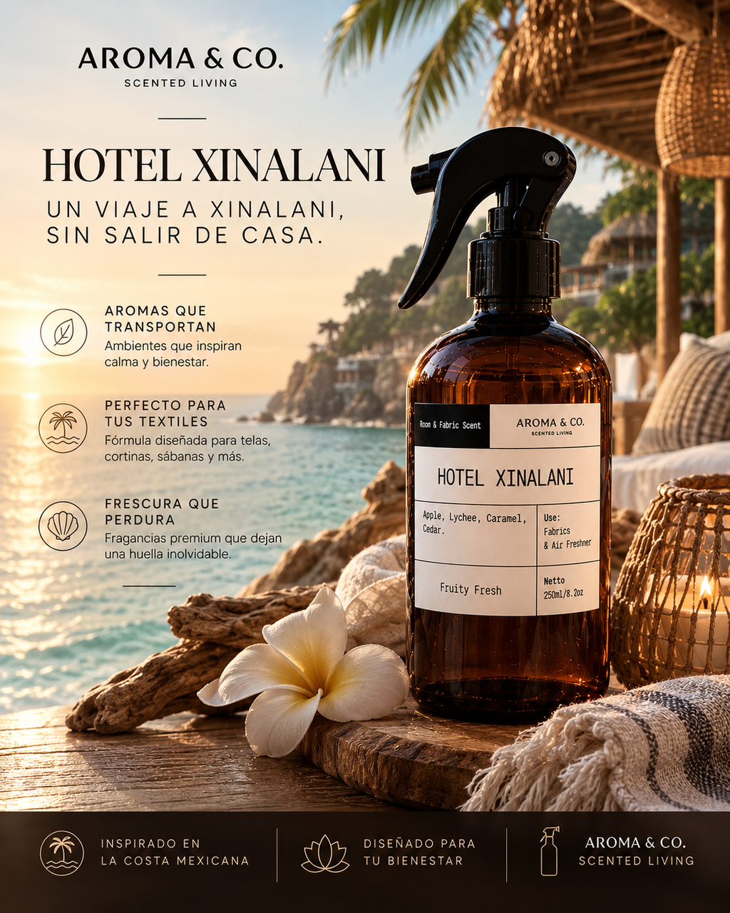Aroma & Co. Home Spray Hotel Xinalani | 250 ml