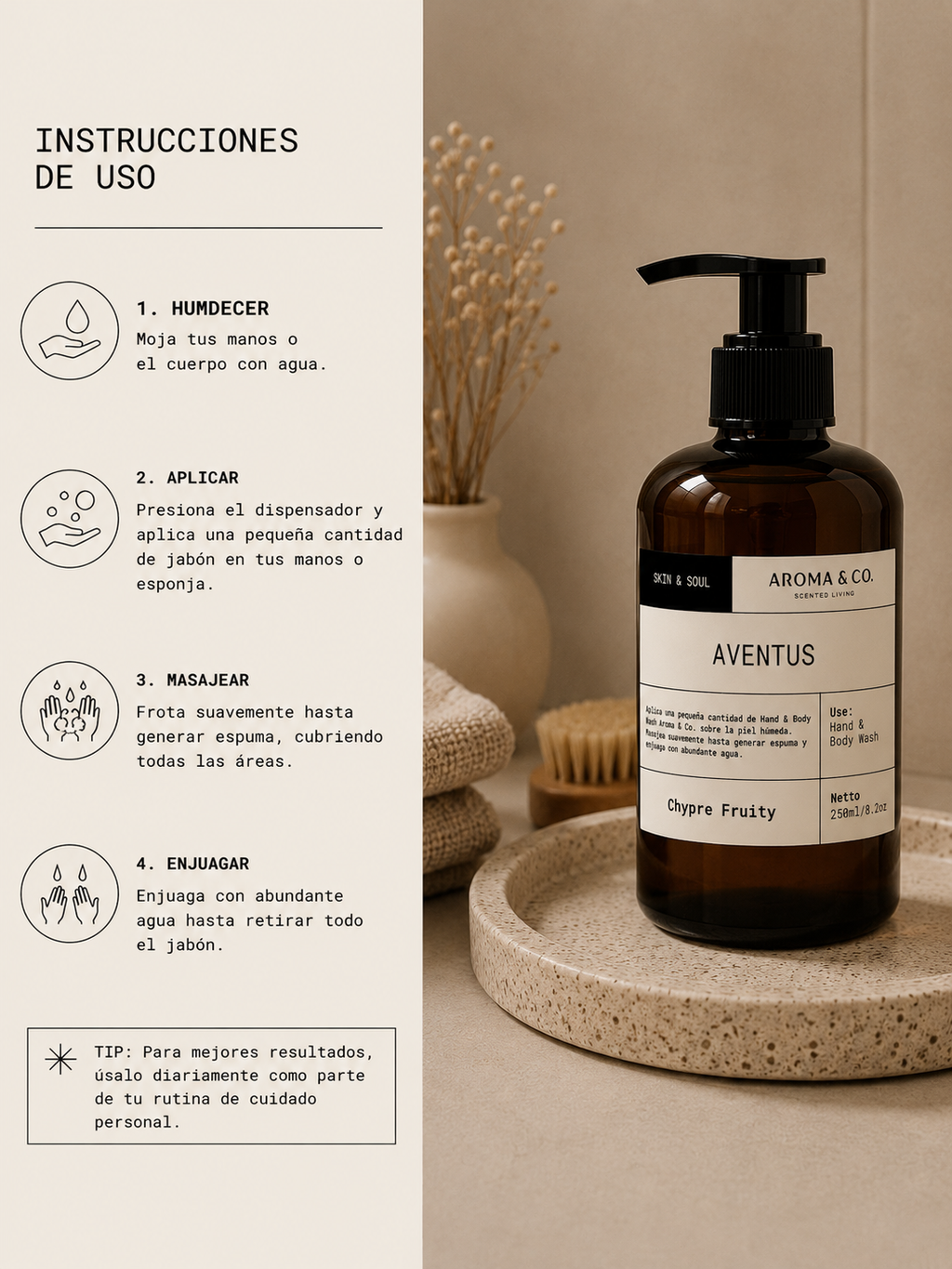 Hotel Aventus— Jabón Líquido de Lujo 250 ml