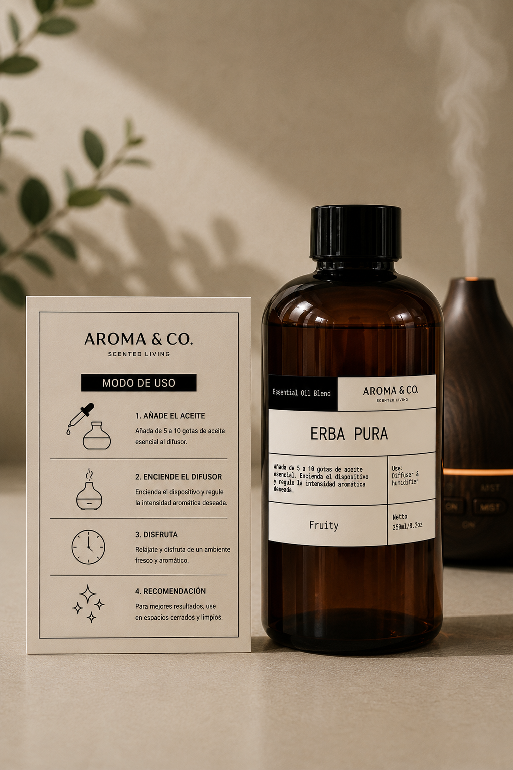 Fragrance & Essential Oil Blend para Difusor Erba Pura de 250ml
