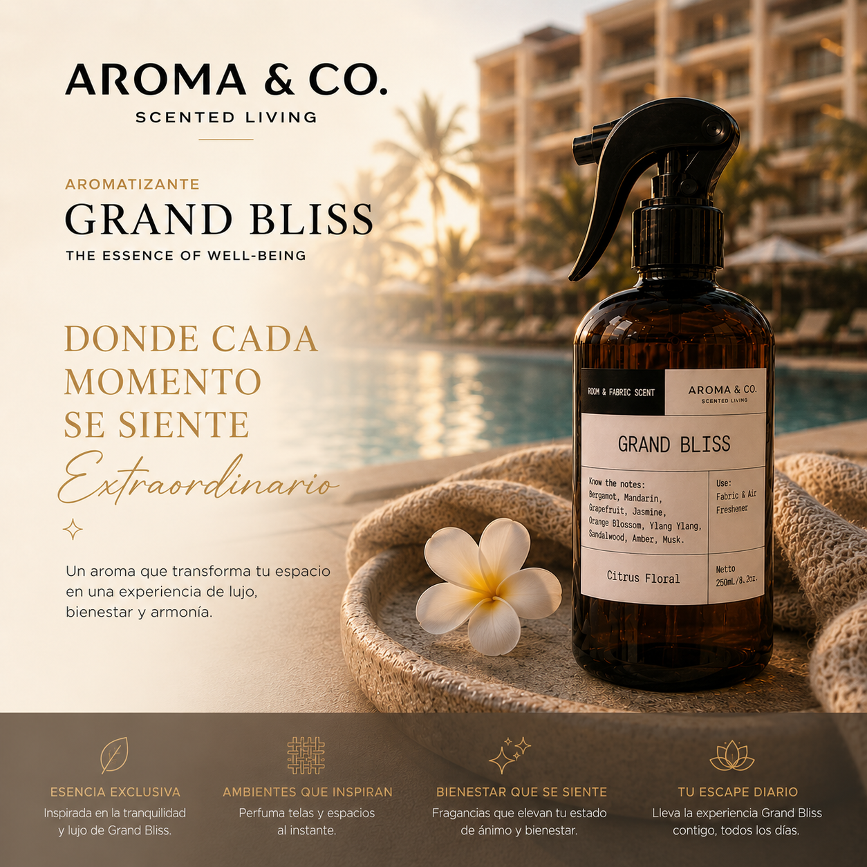 Aroma & Co. Home Spray Hotel Grand Bliss | 250 ml