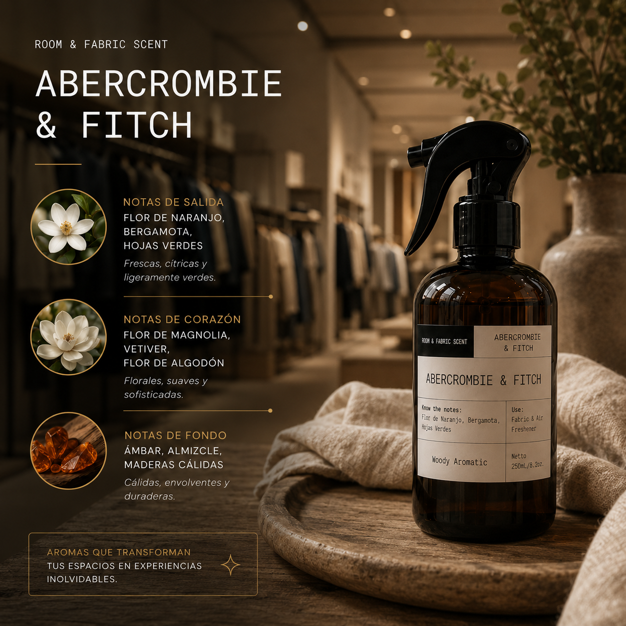 Aroma & Co. Home Spray ABERCROMBIE & FITCH de 250ml