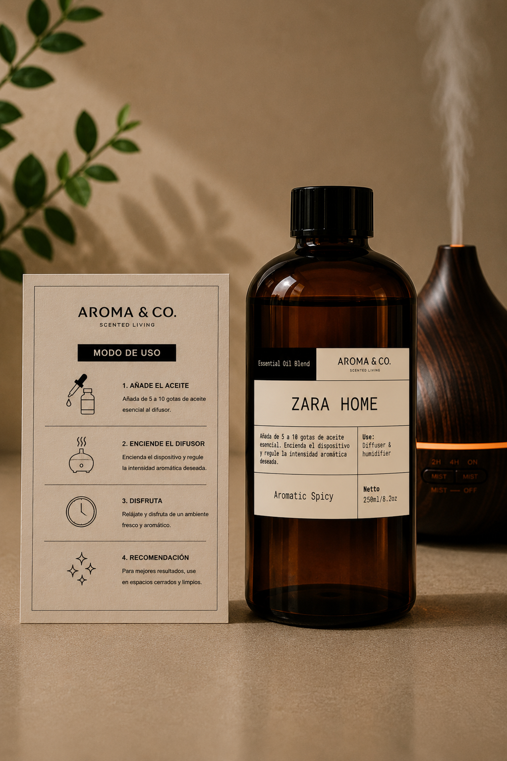 Fragrance & Essential Oil Blend para Difusor Zara Home de 250ml